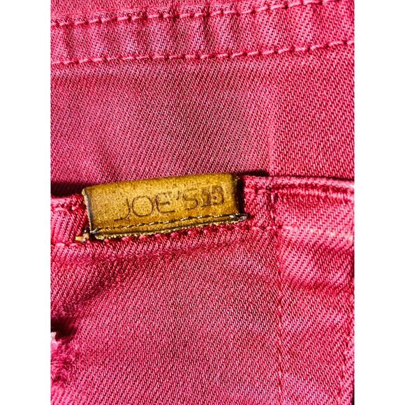 Joe's Jeans Maroon Denim Straight and Narrow Jeans 29 Waist Womens 8 - Picture 8 of 10